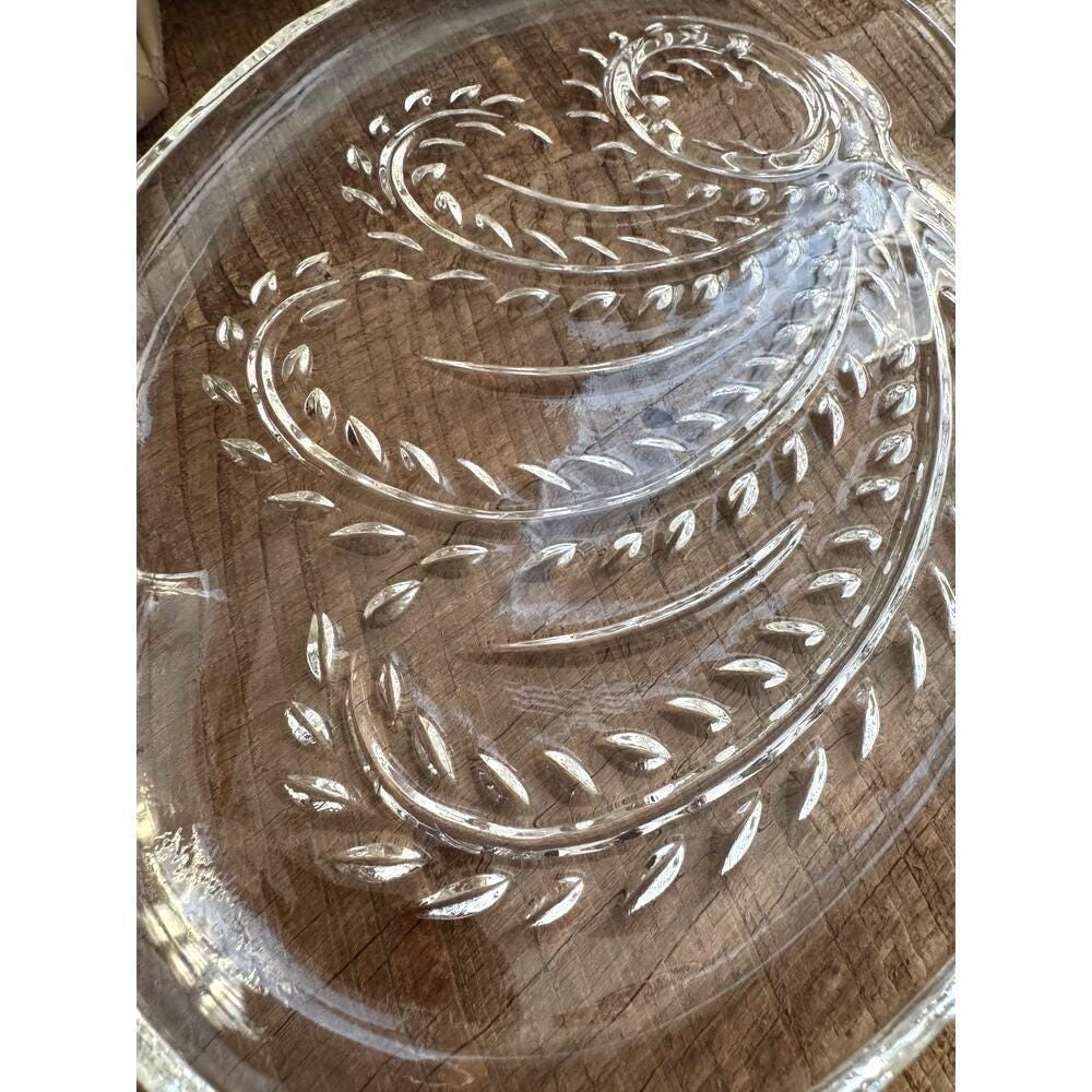 Mid-Century Mod Pressed Glass Farmhouse Vanity Display Cottagecore Design